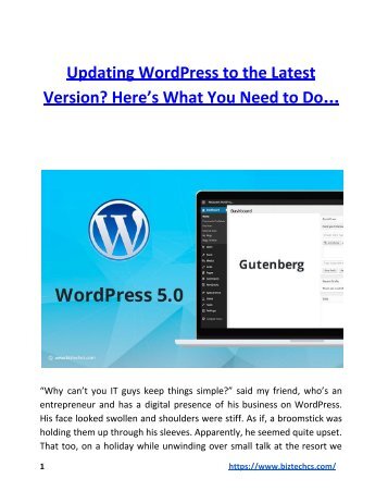 Updating WordPress to the Latest Version? Here’s What You Need to Do…