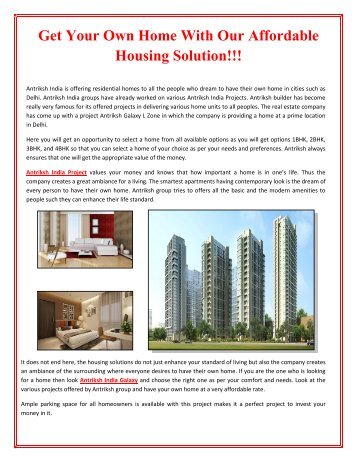 Get Your Own Home With Our Affordable Housing Solution!!!