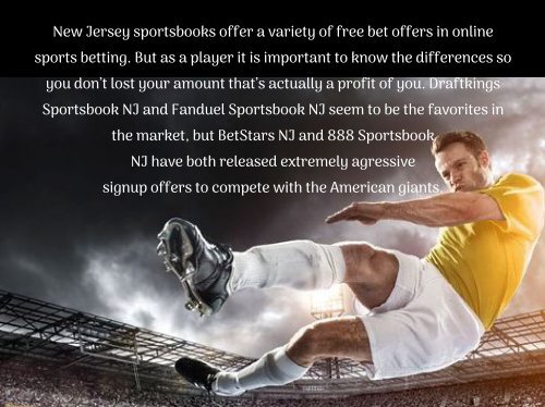 Free Bet Signup Offers at NJ Online Sports Betting