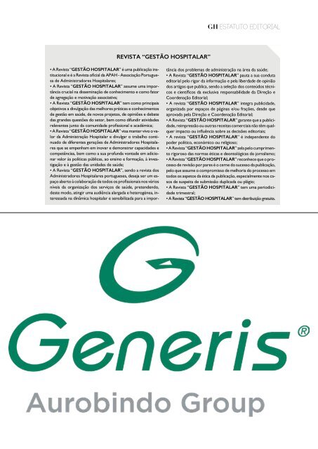 Gestão Hospitalar N.º 15 2018 + Suplemento (Rumo ao Norte Hospitalar)