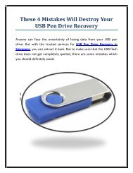 These 4 Mistakes Will Destroy Your USB Pen Drive Recovery