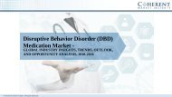 Disruptive Behavior Disorder (DBD) Medication Market