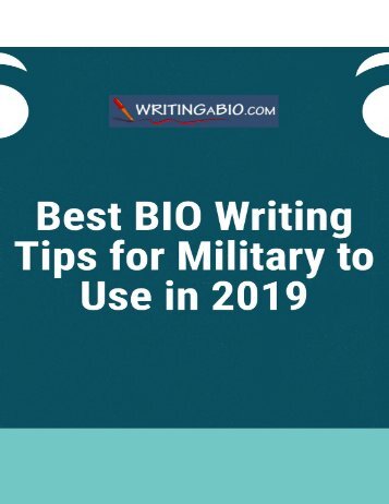 Best BIO Writing Tips for Military to Use in 2019