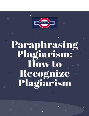 qualitative paraphrasing: How to Recognize Plagiarism