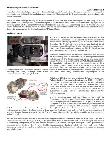 Der Luftmengenmesser der KE-Jetronic Quelle ... - Sem-Luca
