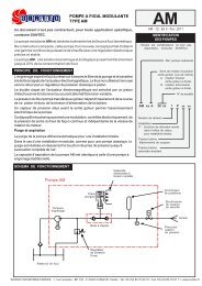 POMPE A FIOUL MODULANTE TYPE AM Pompe AM - Suntec