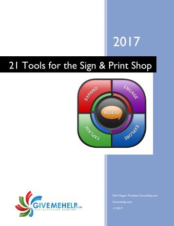 21 Tools for the Sign  Print Shop