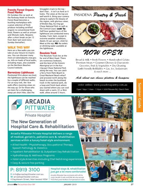 Pittwater Life January 2019 Issue