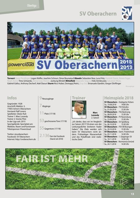 Kicker der Ortenau Sommer 2018/2019