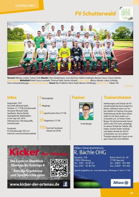 Kicker der Ortenau Sommer 2018/2019