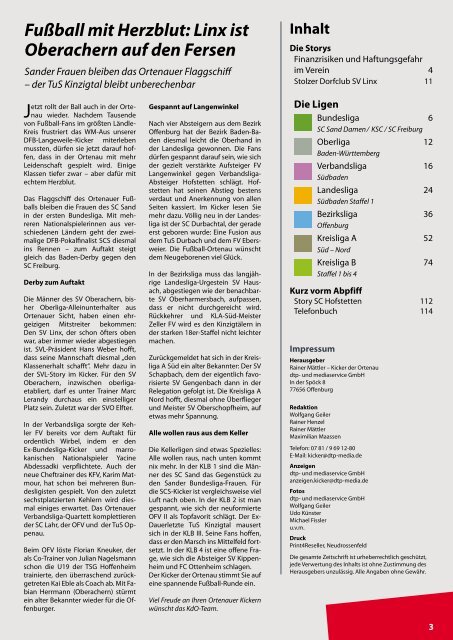 Kicker der Ortenau Sommer 2018/2019