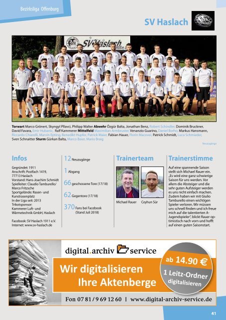 Kicker der Ortenau Sommer 2018/2019