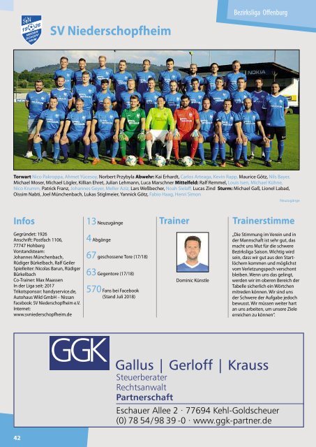 Kicker der Ortenau Sommer 2018/2019