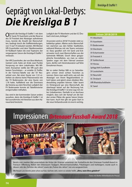 Kicker der Ortenau Sommer 2018/2019