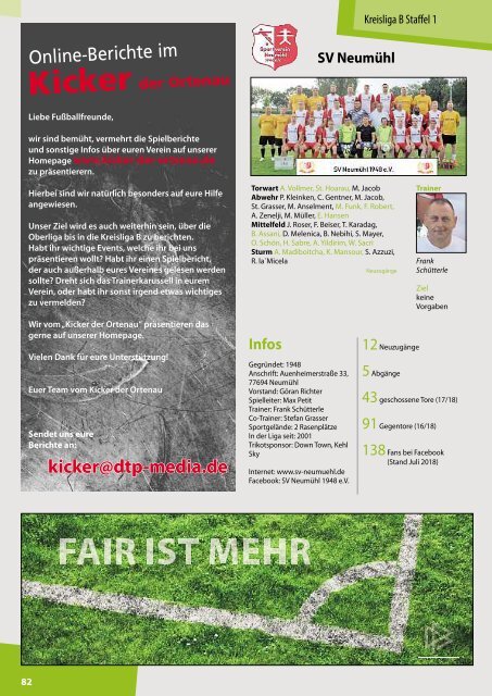 Kicker der Ortenau Sommer 2018/2019