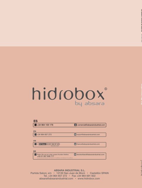 Hidrobox - Catálogo + Tarifa - 2018 - Platos de ducha