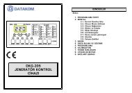 Datakom DKG205 Kullanım Klavuzu