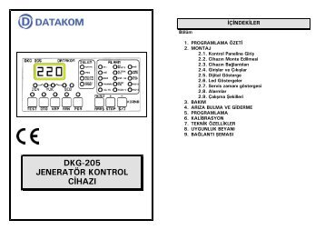 Datakom DKG205 Kullanım Klavuzu