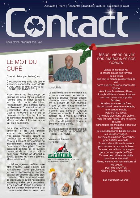 Contact Newsletter Décembre 2018