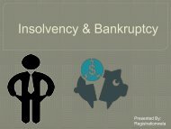 Insolvency & Bankruptcy in India