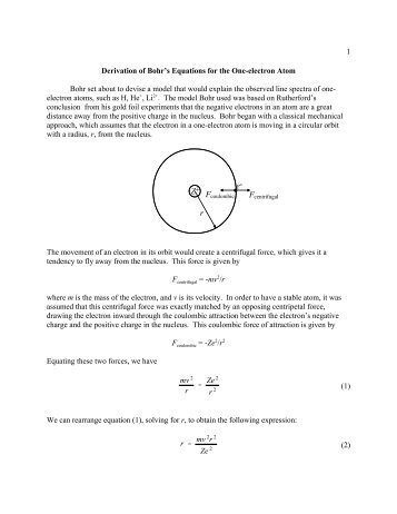 BohrEquations