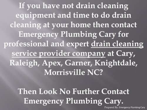 4 Ways of Drain Cleaning in Raleigh NC by Emergency Plumbing Cary