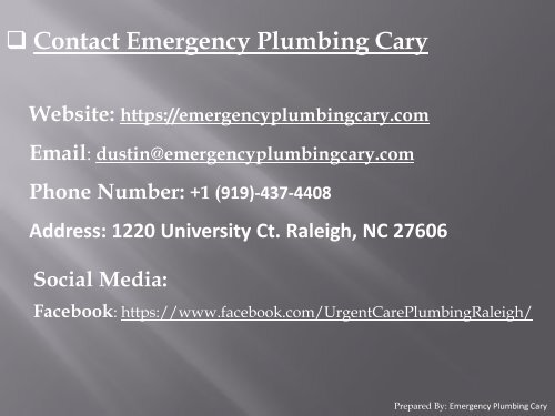 4 Ways of Drain Cleaning in Raleigh NC by Emergency Plumbing Cary