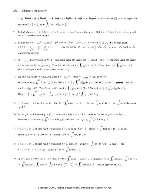 280 Chapter 5 Integration