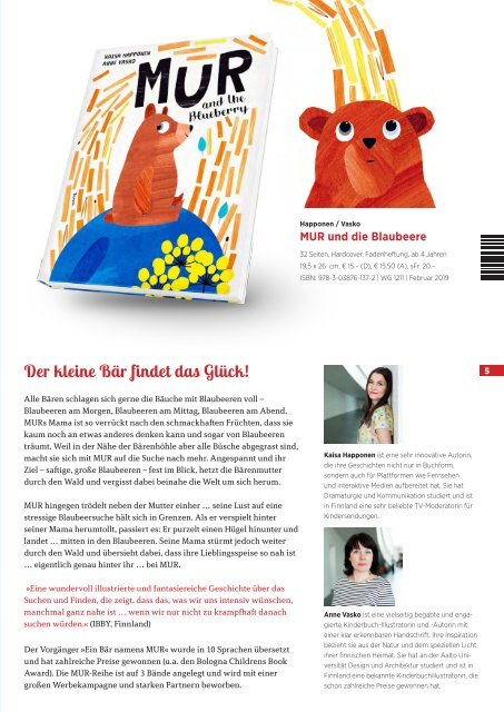 Programm Midas Kinderbuch Frühling 2019