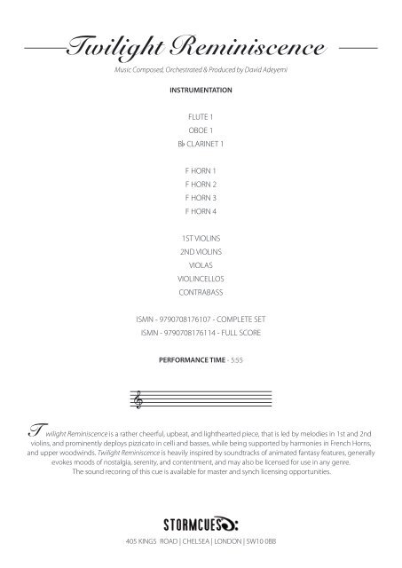 Stormcues Sheet Music Portfolio (Online Sample)