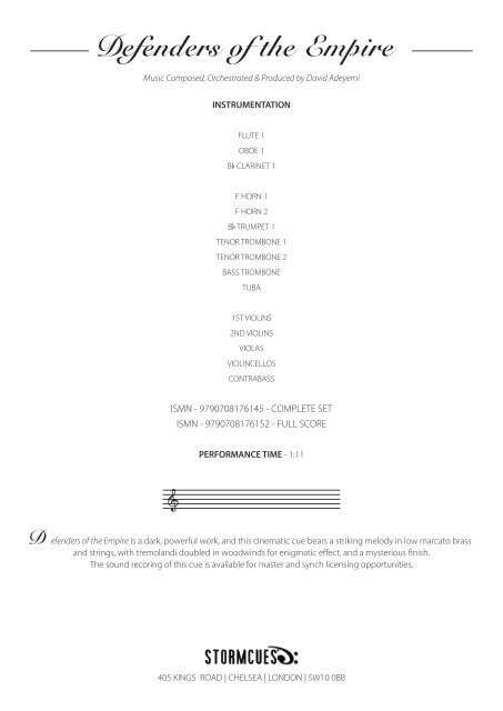 Stormcues Sheet Music Portfolio (Online Sample)