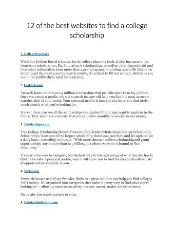 12 of the best websites to find a college scholarship