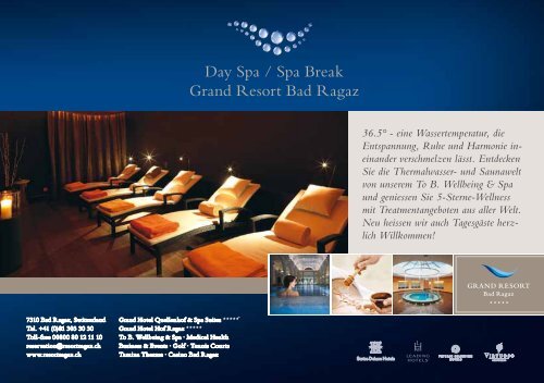 Day Spa / Spa Break Grand Resort Bad Ragaz