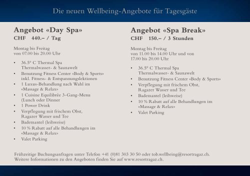 Day Spa / Spa Break Grand Resort Bad Ragaz