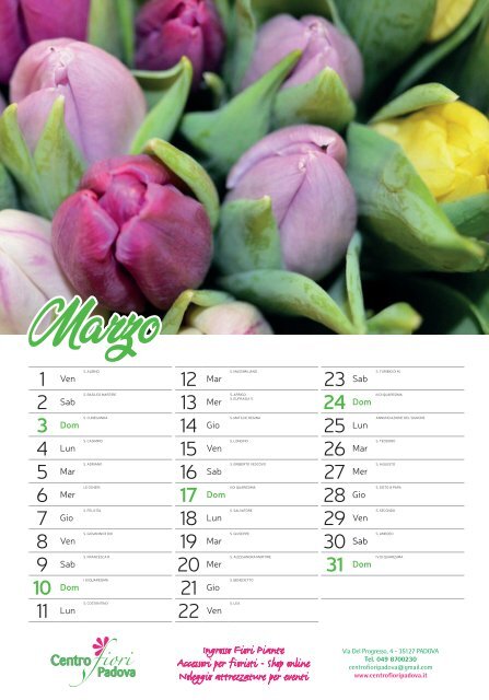 Calendario 2019_CENTRO FIORI