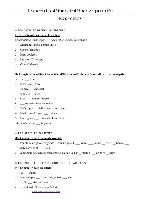 les-articles-exercices