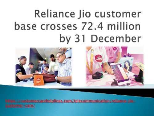 Reliance Jio Customer Care Number