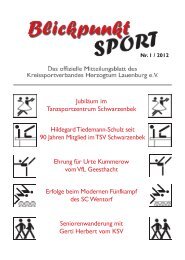 Ausgabe 1/2012 - Kreissportverband Herzogtum Lauenburg