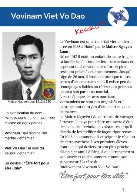 (FR) Vovinam Ulg News N°1