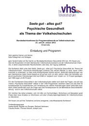 Seele gut - alles gut? - Deutscher Volkshochschul-Verband eV