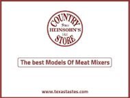 All models of Meat Mixer - Texastastes