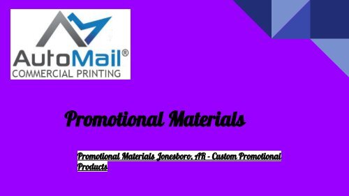 promotional materials