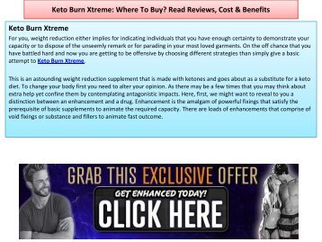 Keto Burn Xtreme - Increases energy level and stamina