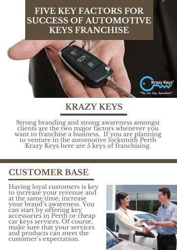 Find Out the Factors for the Growth of Automotive Locksmith Franchise