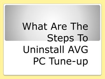 How to Uninstall AVG PC Tuneup