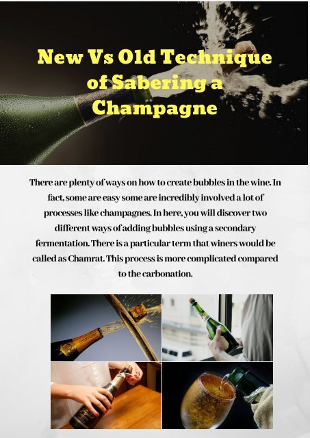 Sabering New Vs Old Technique of Sabering a Champagne