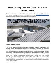Metal Roofing Pros and Cons - What You Need to Know