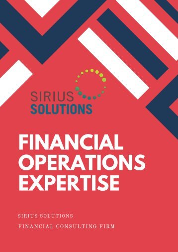 Strategic Solution For Managing Financial Operations | Sirius Solutions