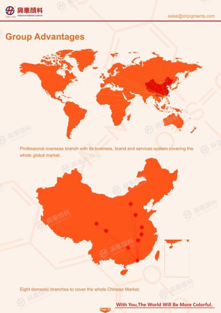 pigments and solvent dyes catalogue from XINGHUA PIGMENTS GROUP