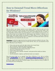 How to Uninstall Trend Micro OfficeScan for Windows?